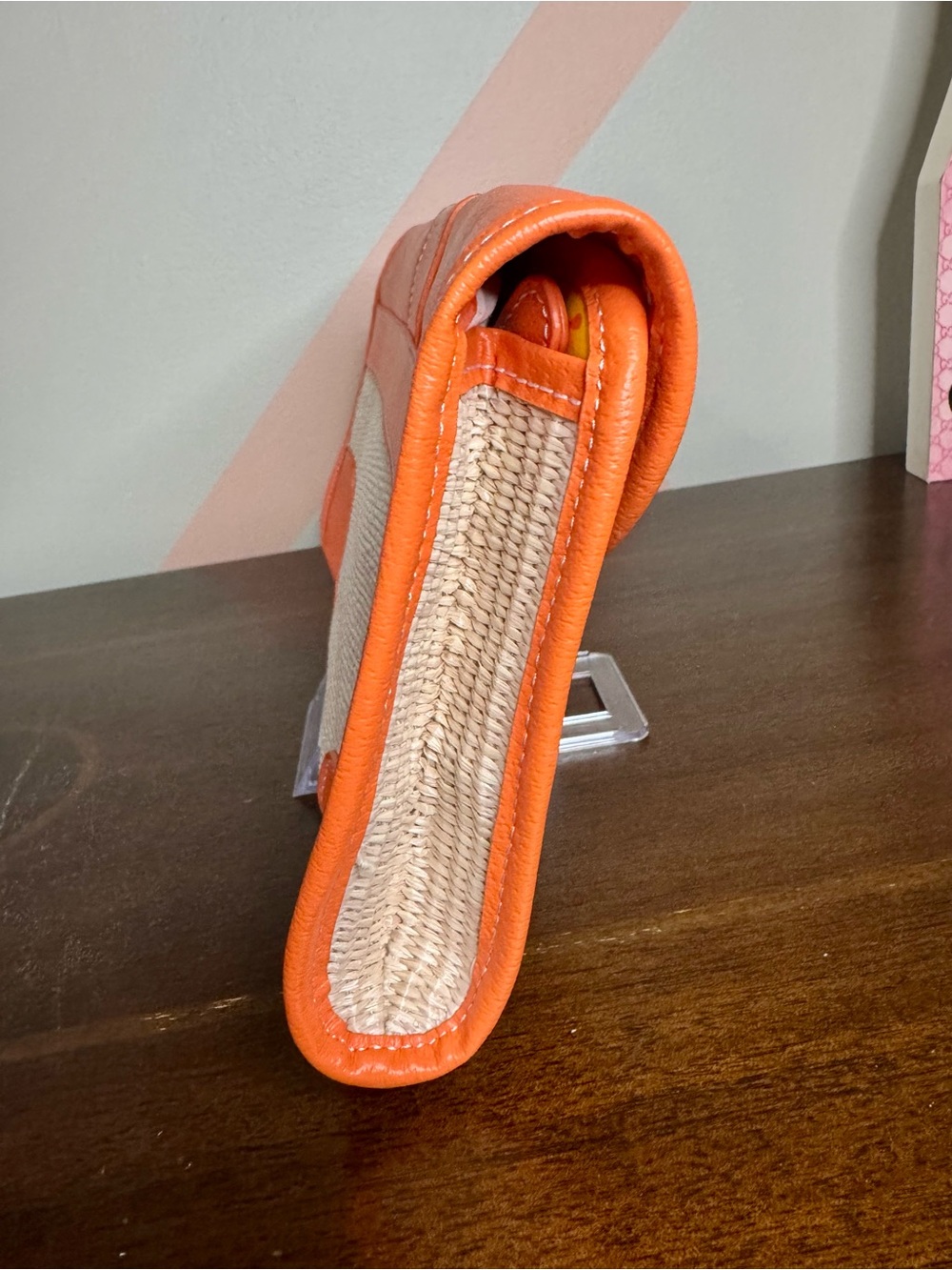 Merona Collection Orange Woven Clutch - Picture 4 of 7